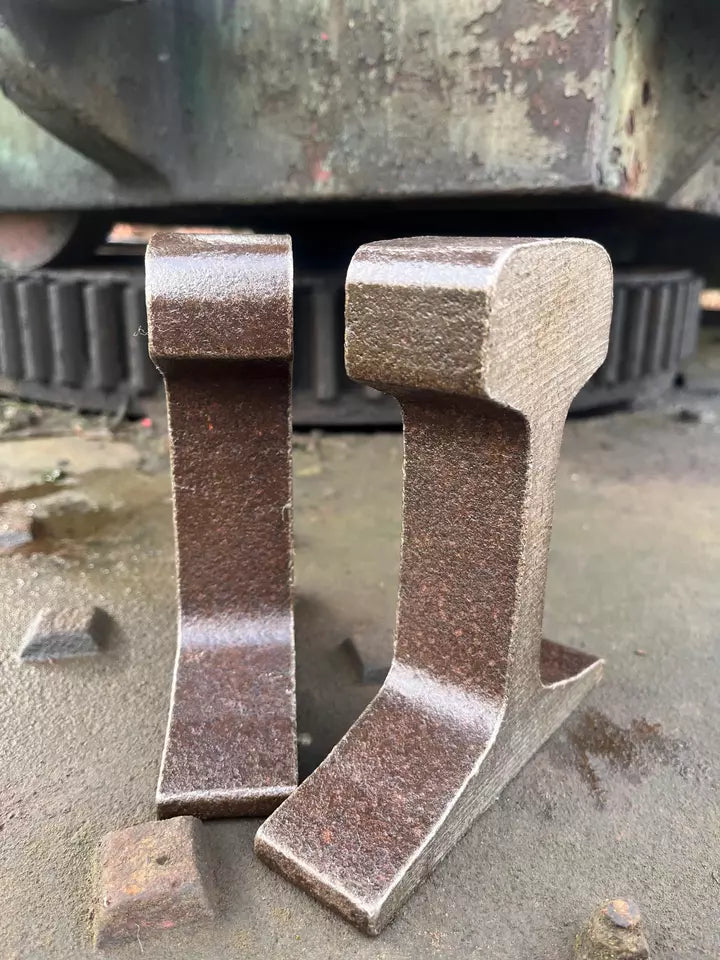 Reclaimed Railway track book ends