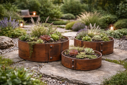 Corten Steel Planter Rings: A Simple Way to Add Structure and Style to Your Garden