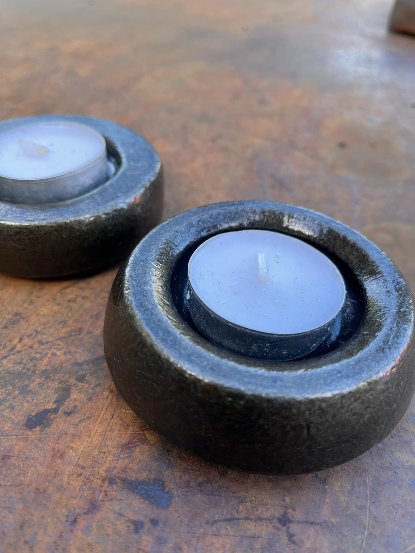 Steel Forged Tea Light Holders