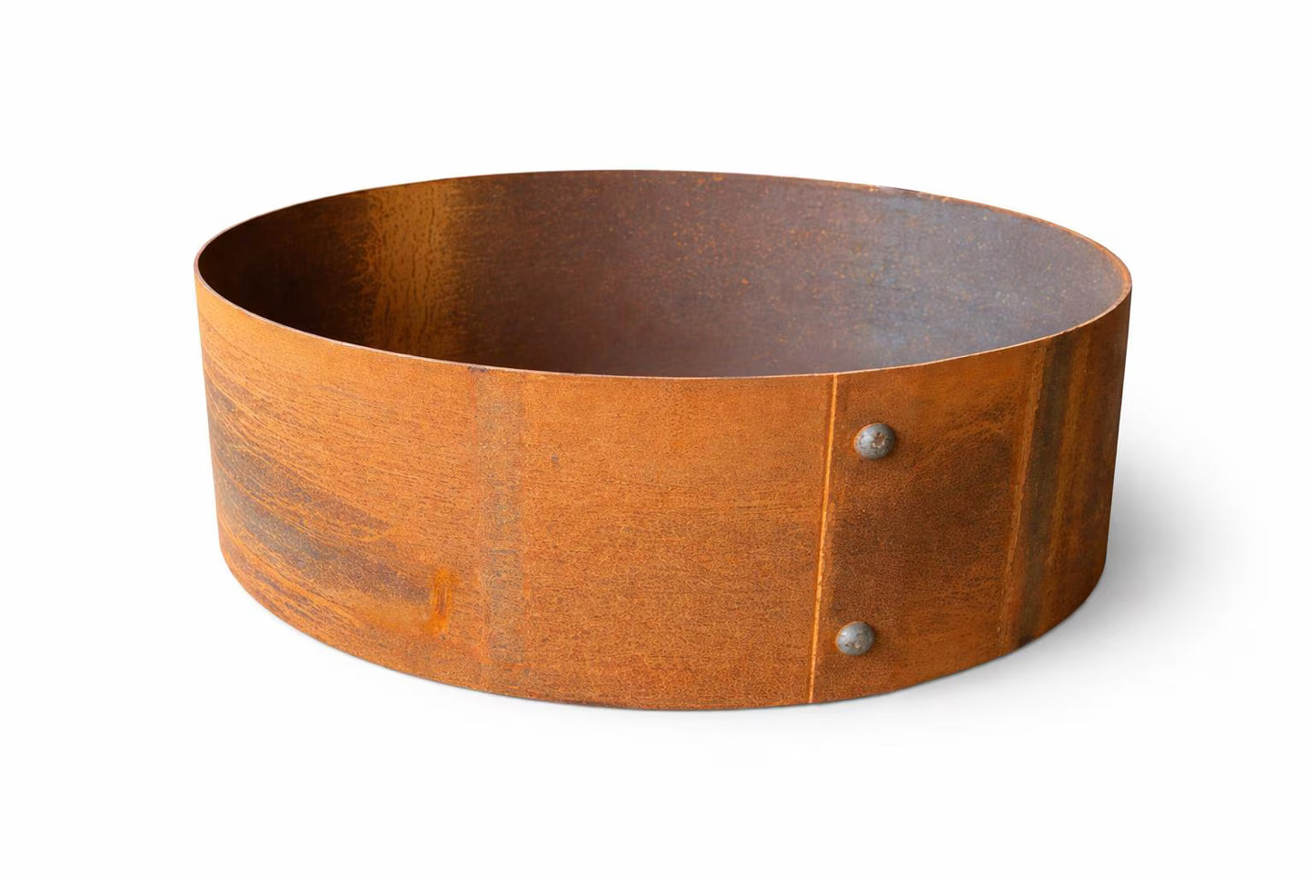 Pre Weathered Riveted Corten Steel Ring Planters