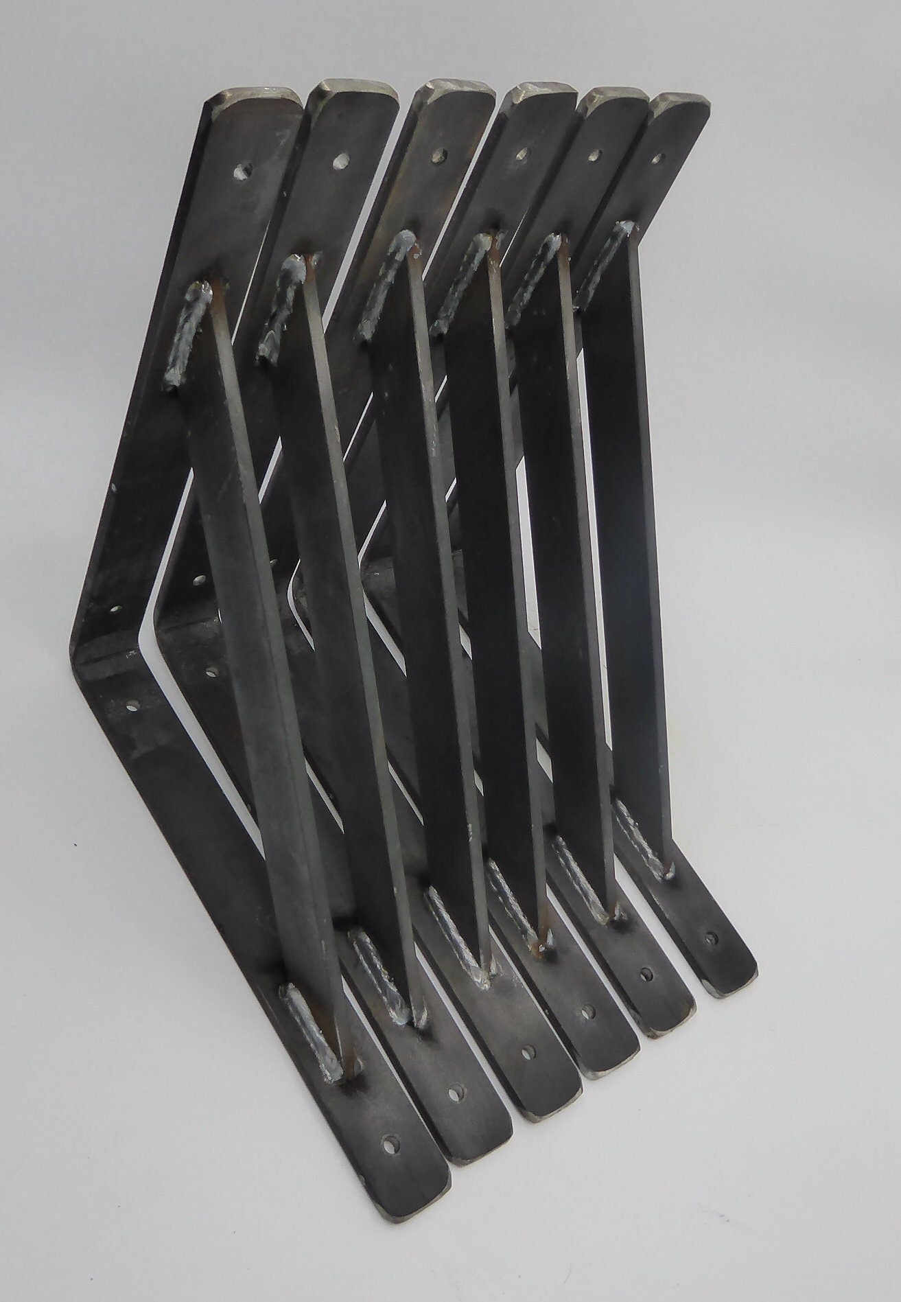 Metal industrial heavy duty shelf brackets (sold as a pair)