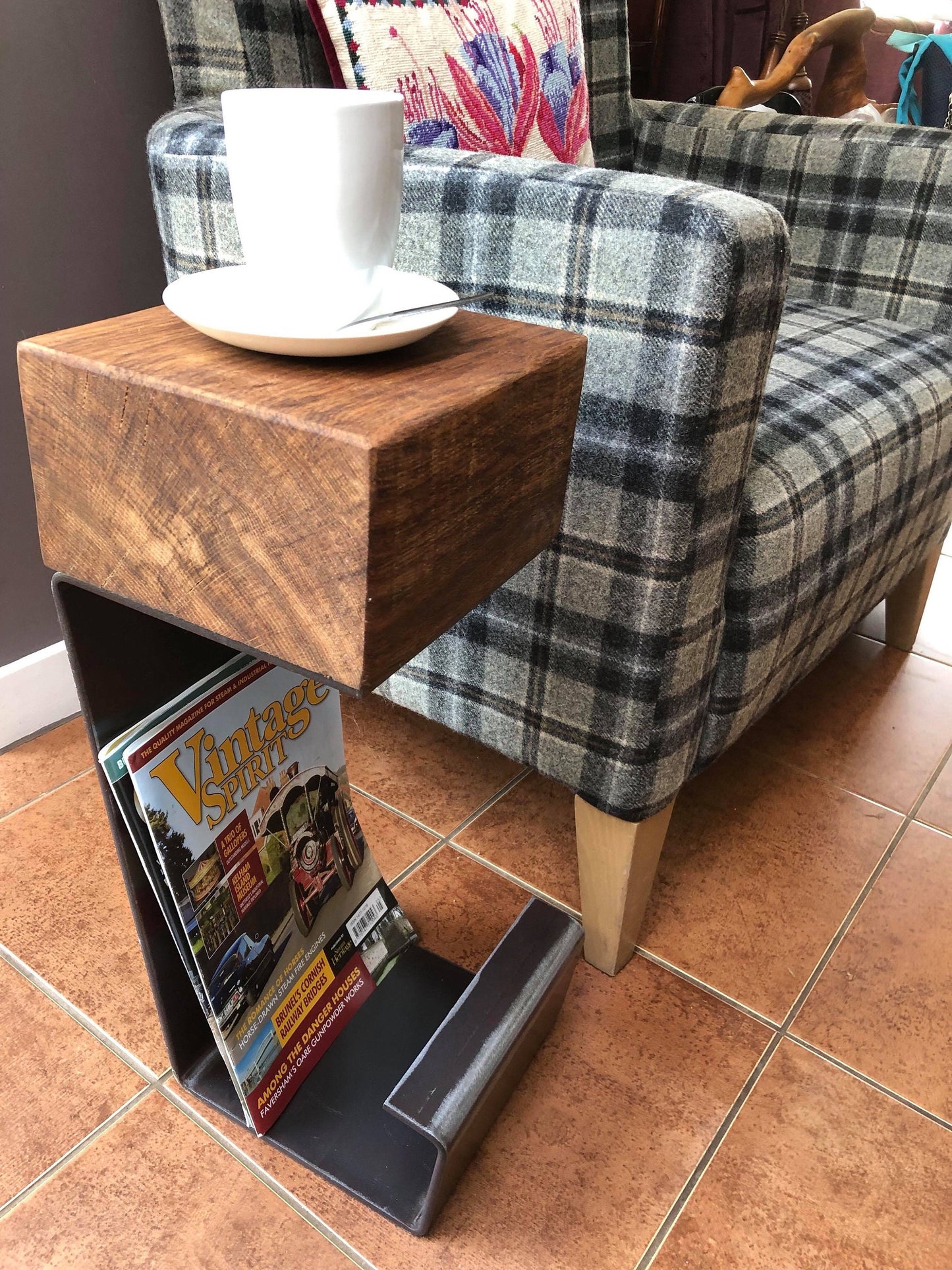 Industrial style side table